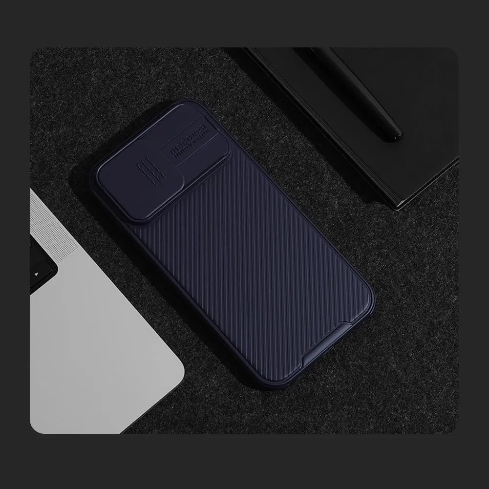 Nillkin Magnetic for iPhone 15 Pro Case, Ultra Slim with Sliding Camera Cover, Compatible with MagSafe, Camshield Pro Magnetic Case for iPhone 15 Pro 6.1 inch, Dark Purple