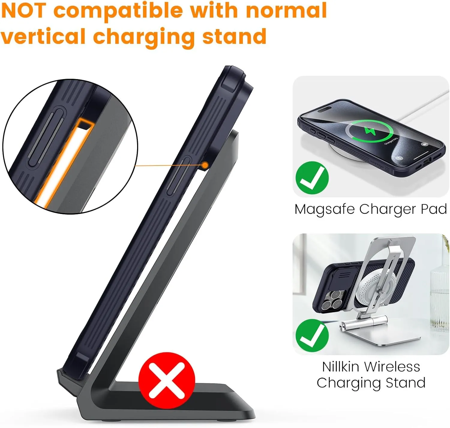 Nillkin Magnetic for iPhone 15 Pro Case, Ultra Slim with Sliding Camera Cover, Compatible with MagSafe, Camshield Pro Magnetic Case for iPhone 15 Pro 6.1 inch, Dark Purple