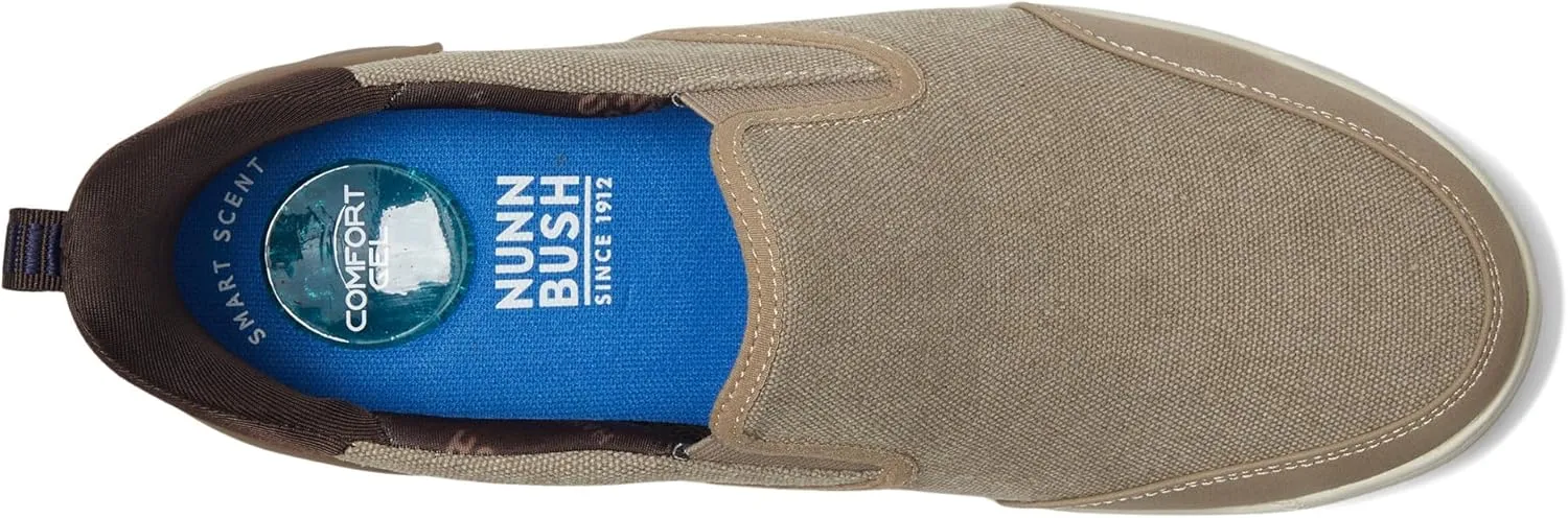 Nunn Bush Men's Kore City Walk Canvas Ez Moc Toe Slip-on Sneakers Easy Off Loafer