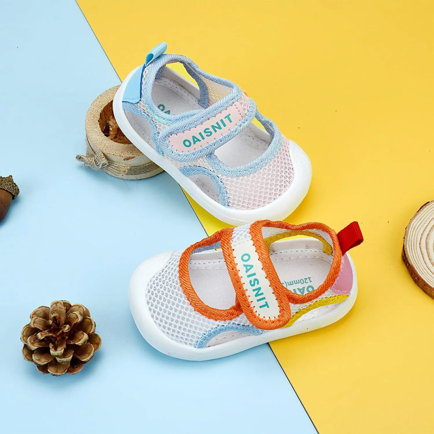 OAISNIT Baby Girls Boys Sandals Summer Sneakers Non-Slip Lightweight Beach Water Shoes Toddler First Walkers