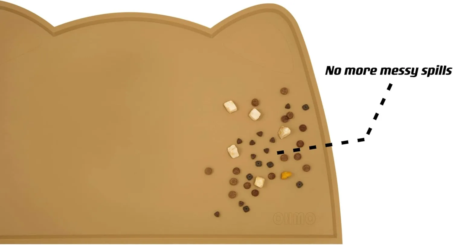 OHMO - Cat Food Mat, Silicone Pet Feeding Mat for Floor Non-Skid Waterproof Dog Water Bowl Tray, Easy to Clean Pet Placemat