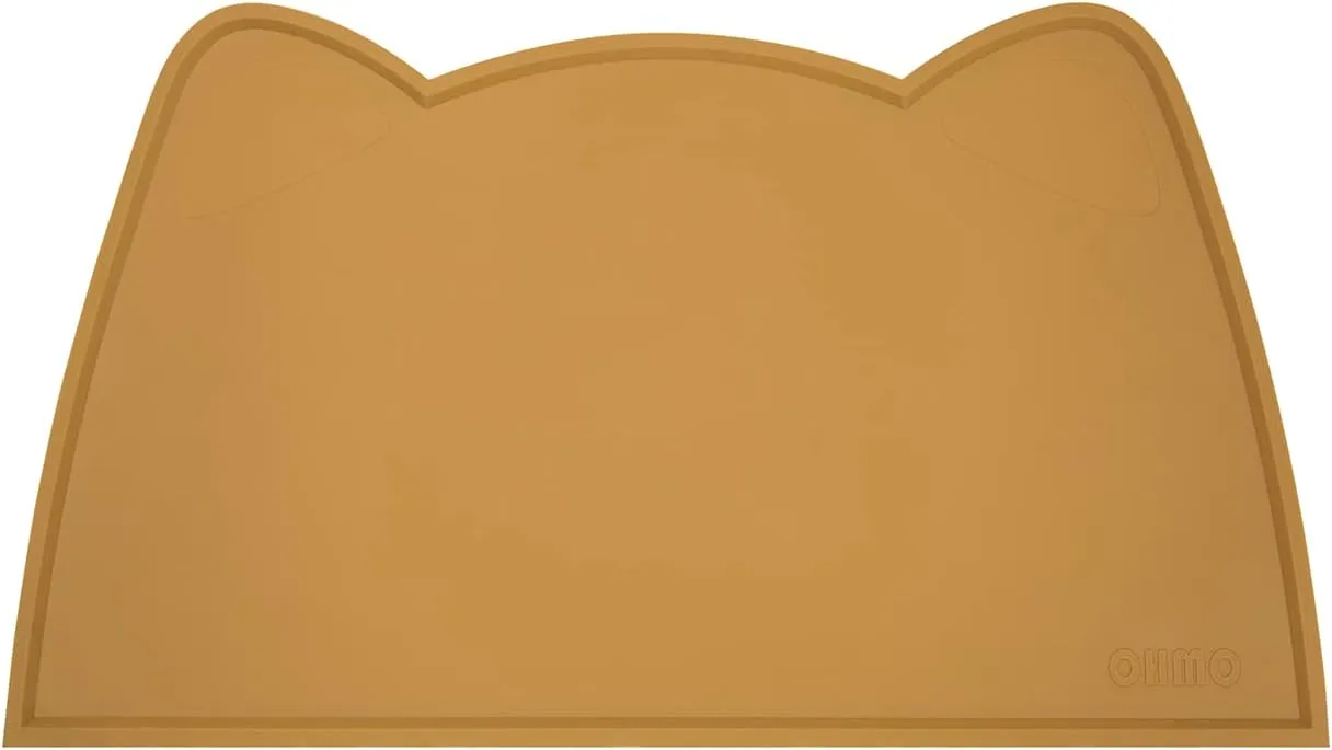 OHMO - Cat Food Mat, Silicone Pet Feeding Mat for Floor Non-Skid Waterproof Dog Water Bowl Tray, Easy to Clean Pet Placemat