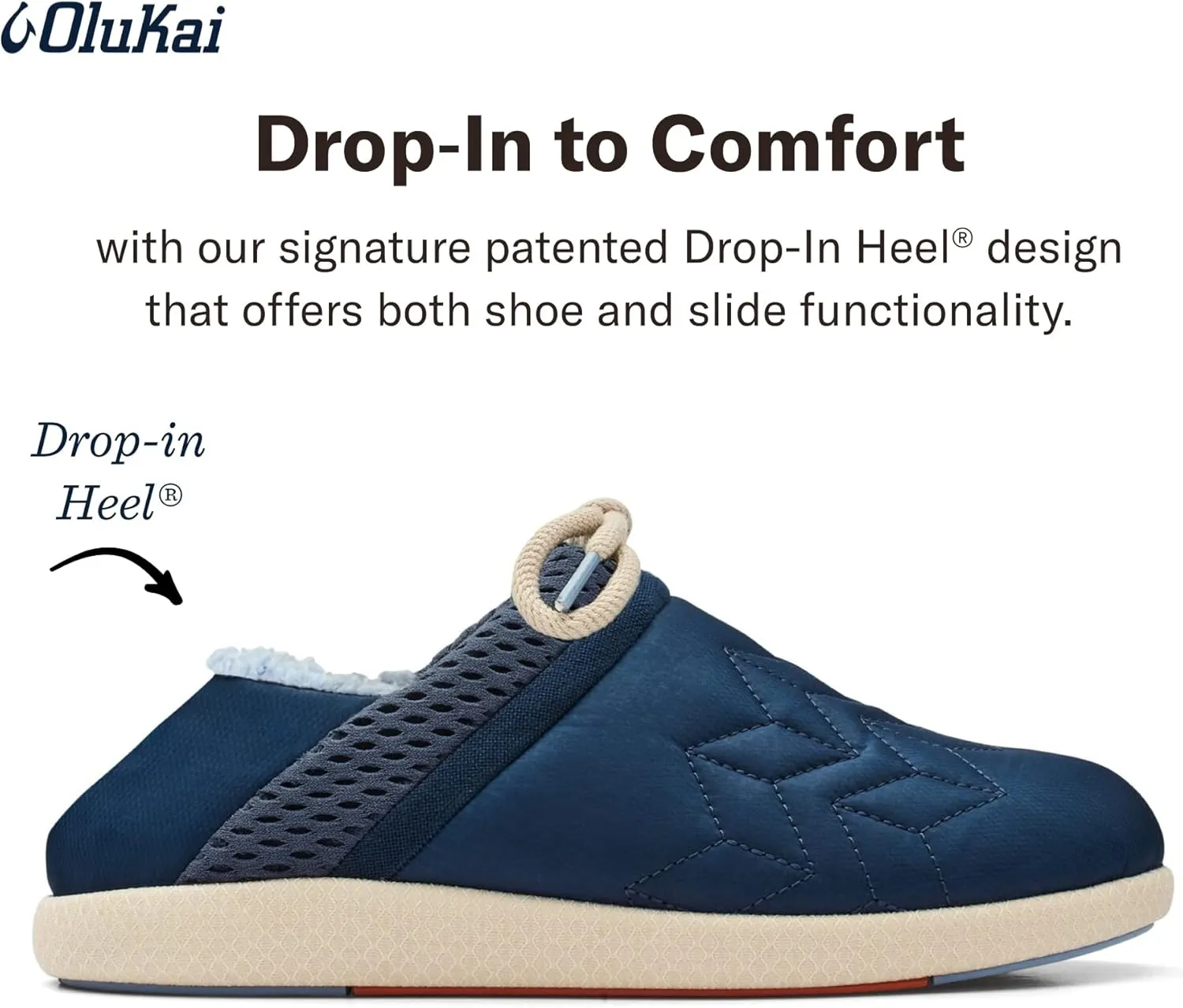 OLUKAI Mahiki Women's Slipper Sneaker, Indoor & Outdoor Wear, Removable & Washable Footbed & Ultra-Soft Comfort Fit