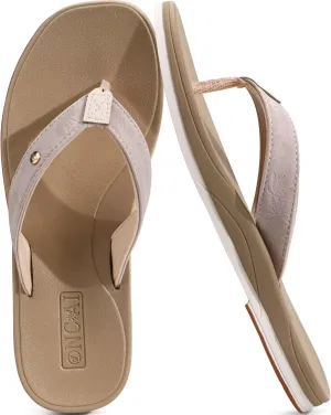 ONCAI Womens Cushion Flip Flops Women's Soft Comfortable Flip Flop Fashion Summer Beach Cute Lightweight Sandals for Woman Size 6-11