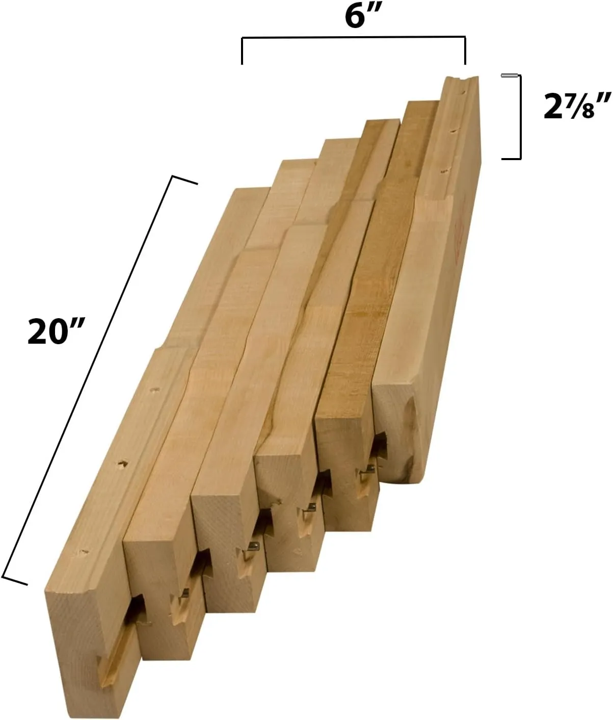 Osborne Standard Wooden Table Slide Set, 20" Standard Table Slide (Allows for 50" Opening) in Soft Maple, Standard Table Extension for Table with 4 Legs