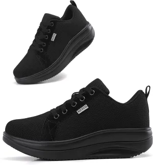 Oude Womens Walking Sneakers Comfy | Platform Shoes for Women Fashion | Stylish Standing All Day Rocker Bottom