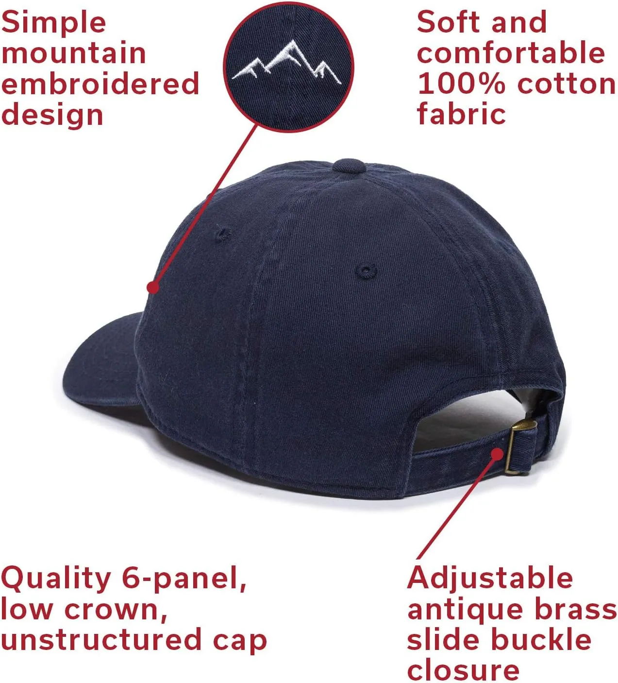 Outdoor Cap Mountain Dad Hat - Unstructured Soft Cotton Cap