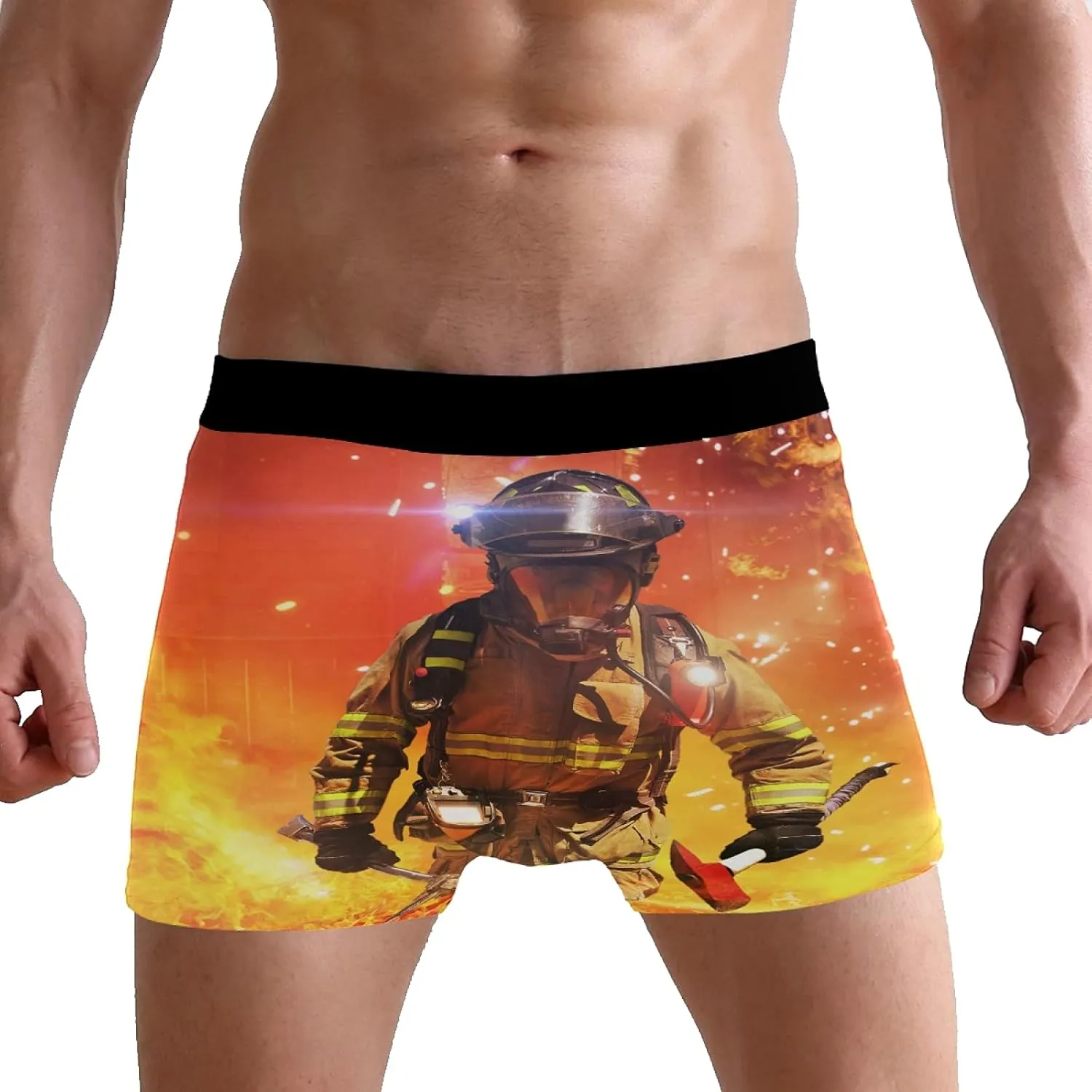 Oyihfvs Men's Novelty Boxer Briefs Breathable Underwear Stretchy Underpants Shorts S-XL