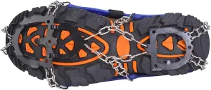 P Universal 14 Teeth Slip Ice Cleat Shoe Grips Spikes Cleats Crampons for Hiking Climbingblue Slip SpikesSki Shoe CoverCramponsNon Slip SpikesShoe G Spike Enhanced and Stability