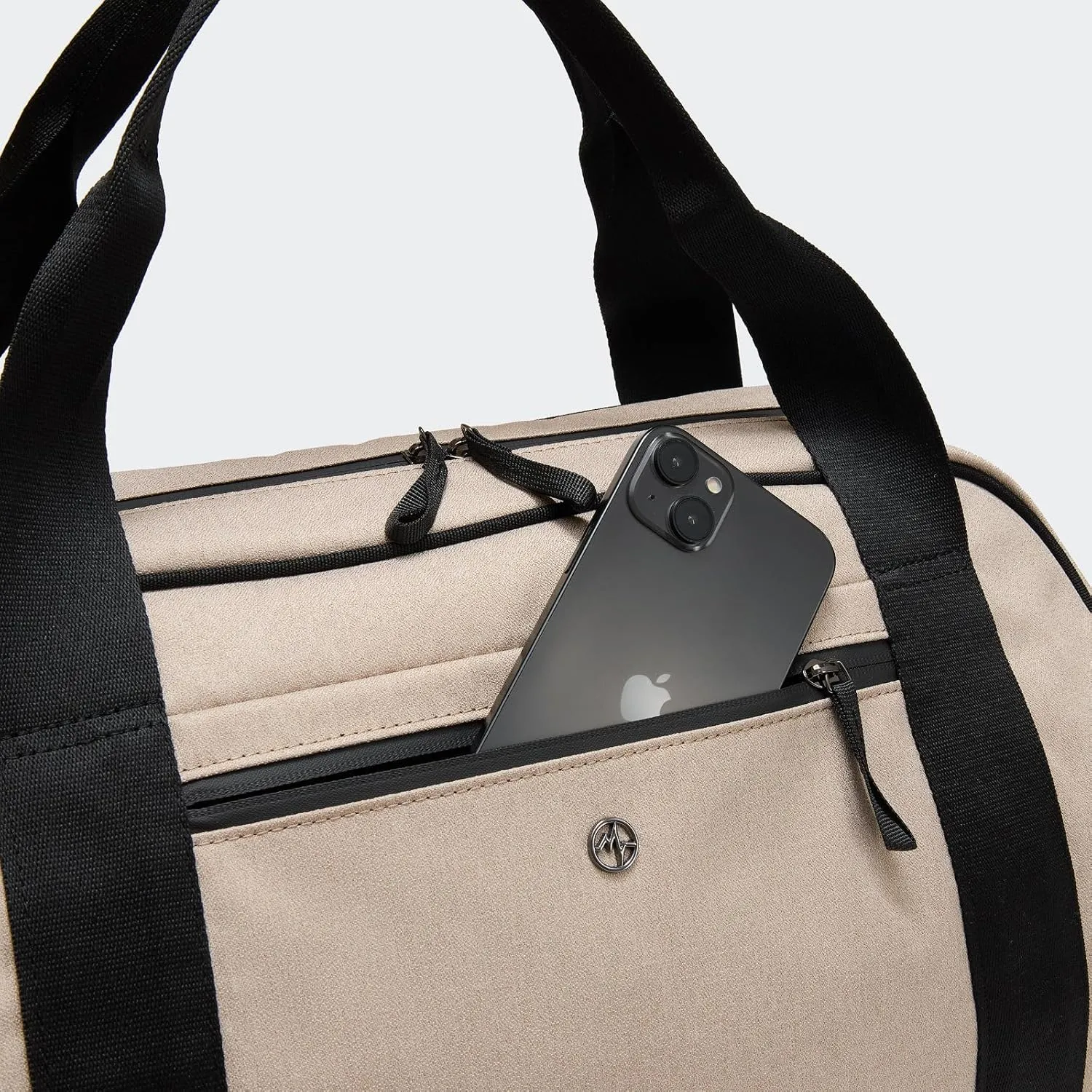 Pander 28L Large Gym Duffle Bag with Shoe Compartment, Fit for Travel, Weekend, Sports, Workout, Overnight.(Raw Linen)