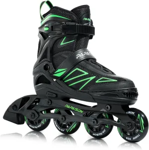 PAPAISON Boys Inline Skates Ages 5-8 8-12, Adjustable Size Beginner Roller Skates Blades for Kids Youth