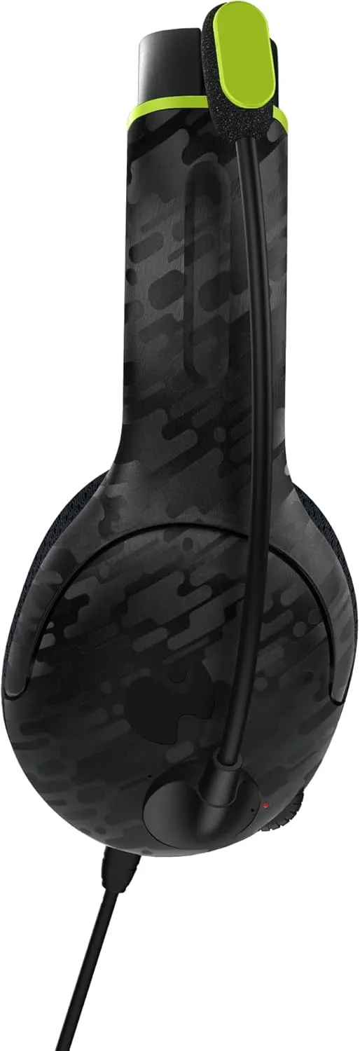 PDP AIRLITE Wired Headset: Electric Carbon - Xbox Series X|S, Xbox One, & Windows 10/11 PC