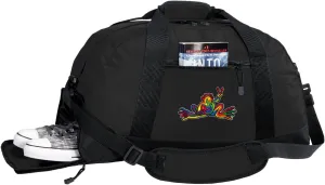 Peace Frogs Duffel Bag - Peace Frog Gym Bags w/SHOE POCKET
