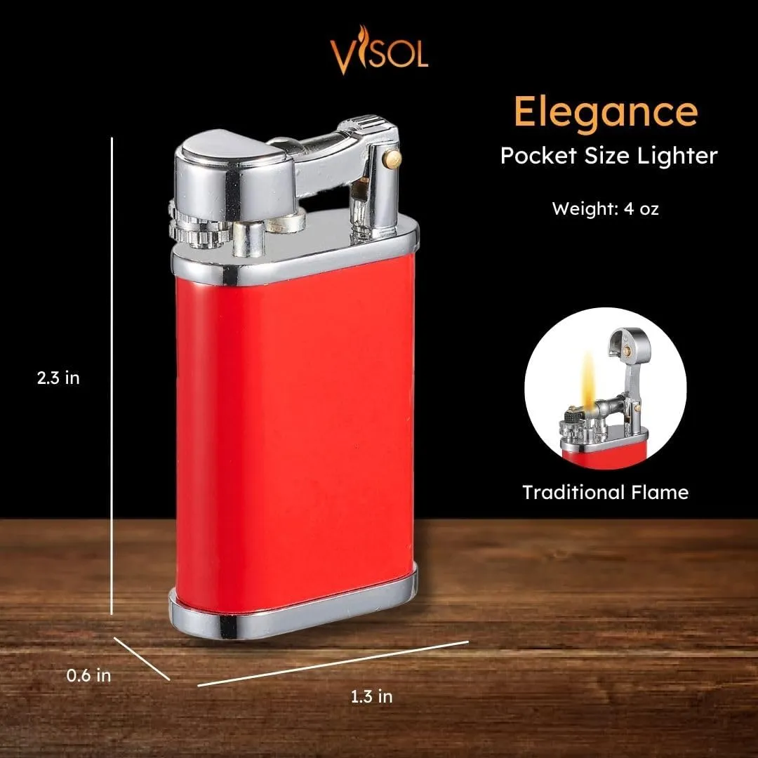 Personalized Visol Elegance Soft Flame Flint Lighter (Shipped Without Butane)