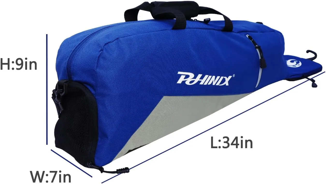 PHINIX Equipment Tote bag for T Ball Baseball - Holds Bat, Helmet, & Glove