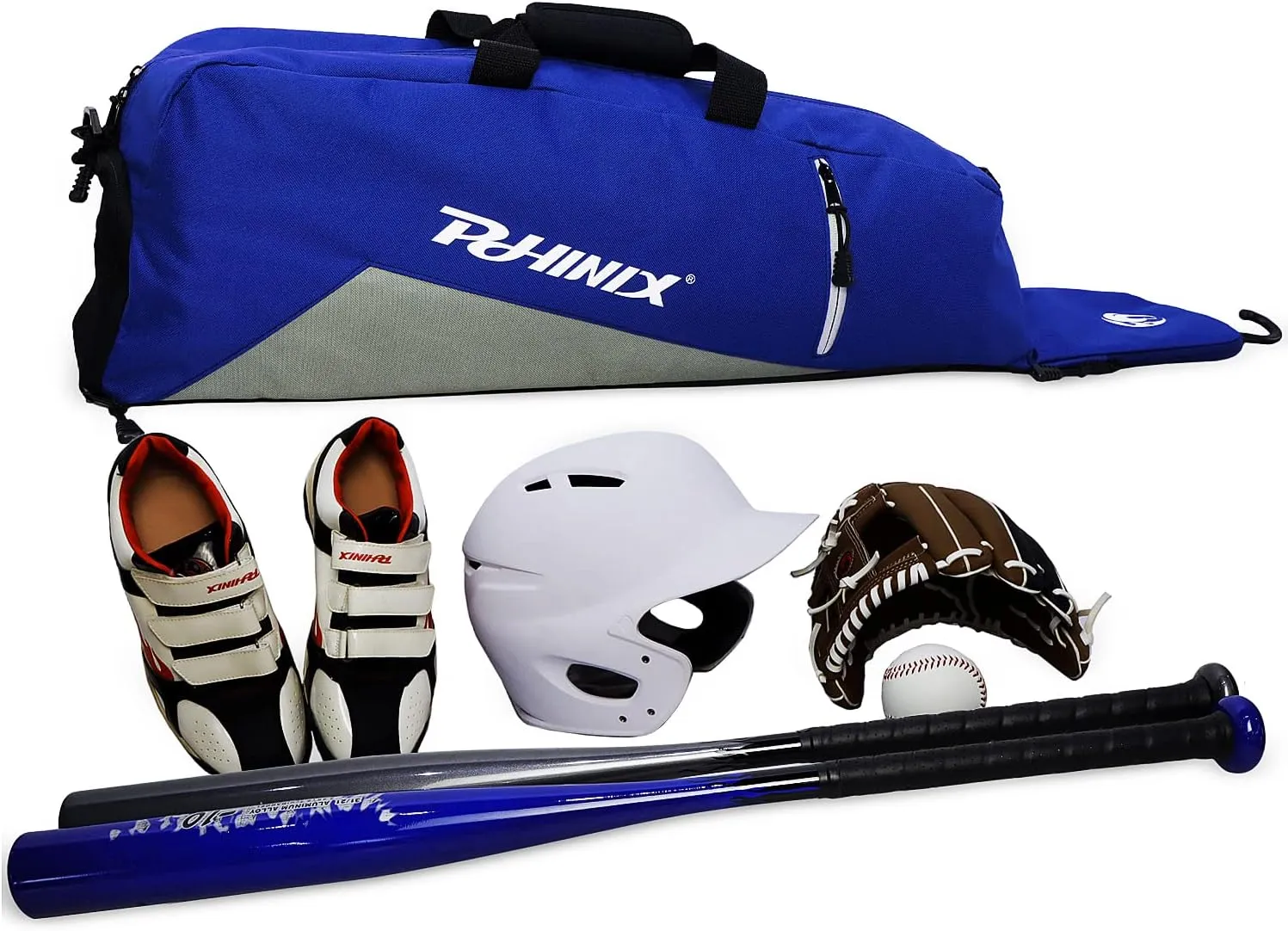 PHINIX Equipment Tote bag for T Ball Baseball - Holds Bat, Helmet, & Glove