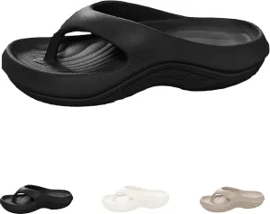 Pillow Arch Support Flip Flops for Women Men, Summer Non-slip Slippers Comfort Lightweight Walking Sandals Beach Shoes