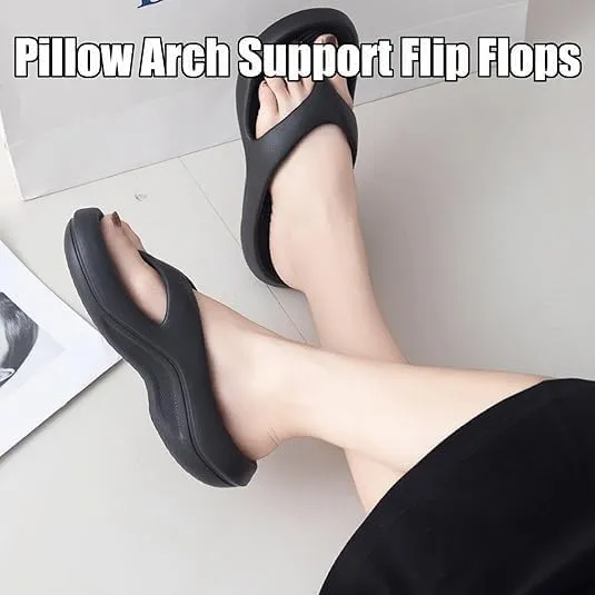 Pillow Arch Support Flip Flops – Lightweight, Non-Slip Summer Slippers for Women & Men, Comfortable Walking Sandals for Beach and Everyday Wear