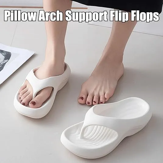 Pillow Arch Support Flip Flops – Lightweight, Non-Slip Summer Slippers for Women & Men, Comfortable Walking Sandals for Beach and Everyday Wear