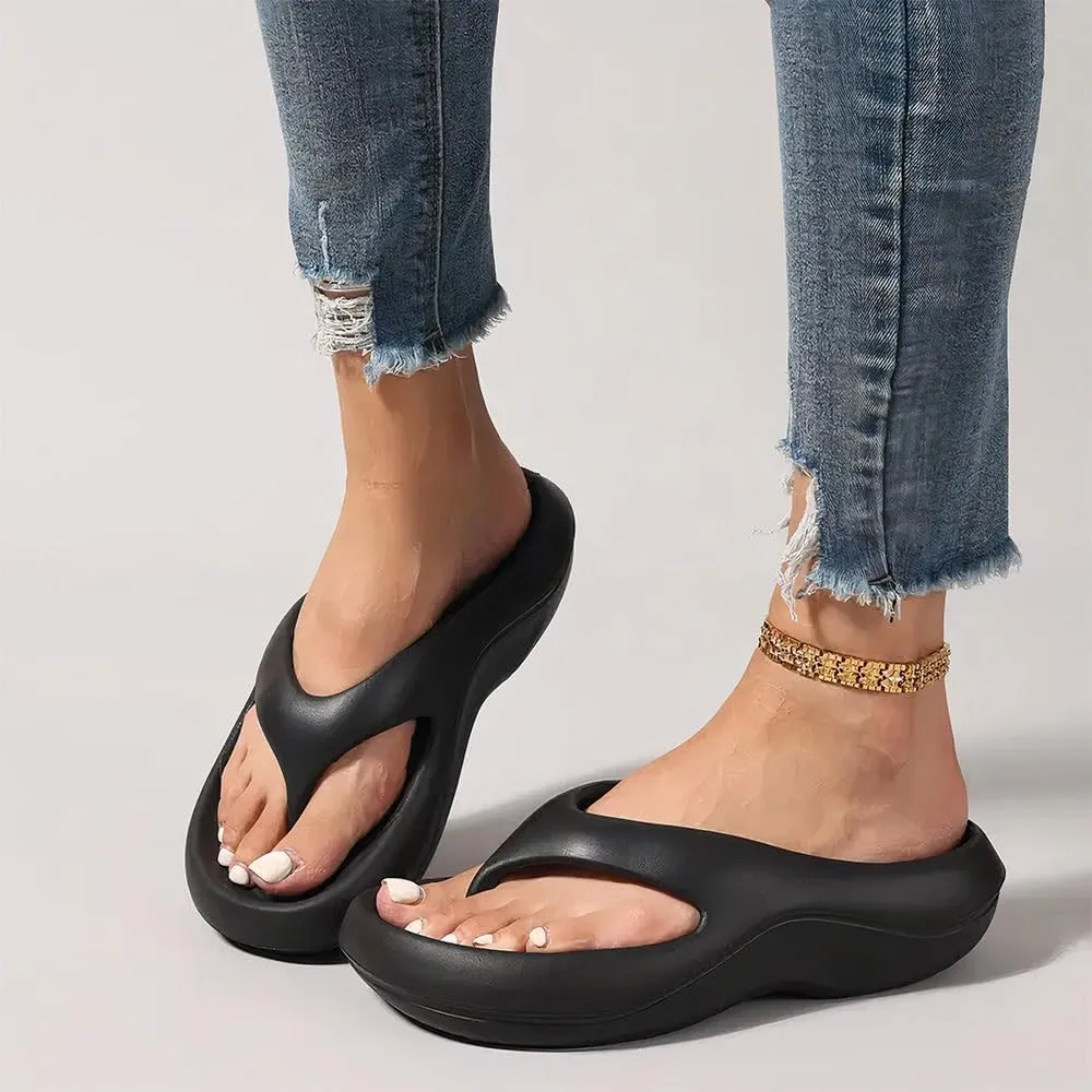 Pillow Arch Support Flip Flops, Orthopedic Sandals for Women Men, Non-slip Comfort Lightweight Walking Sandals Beach Shoes