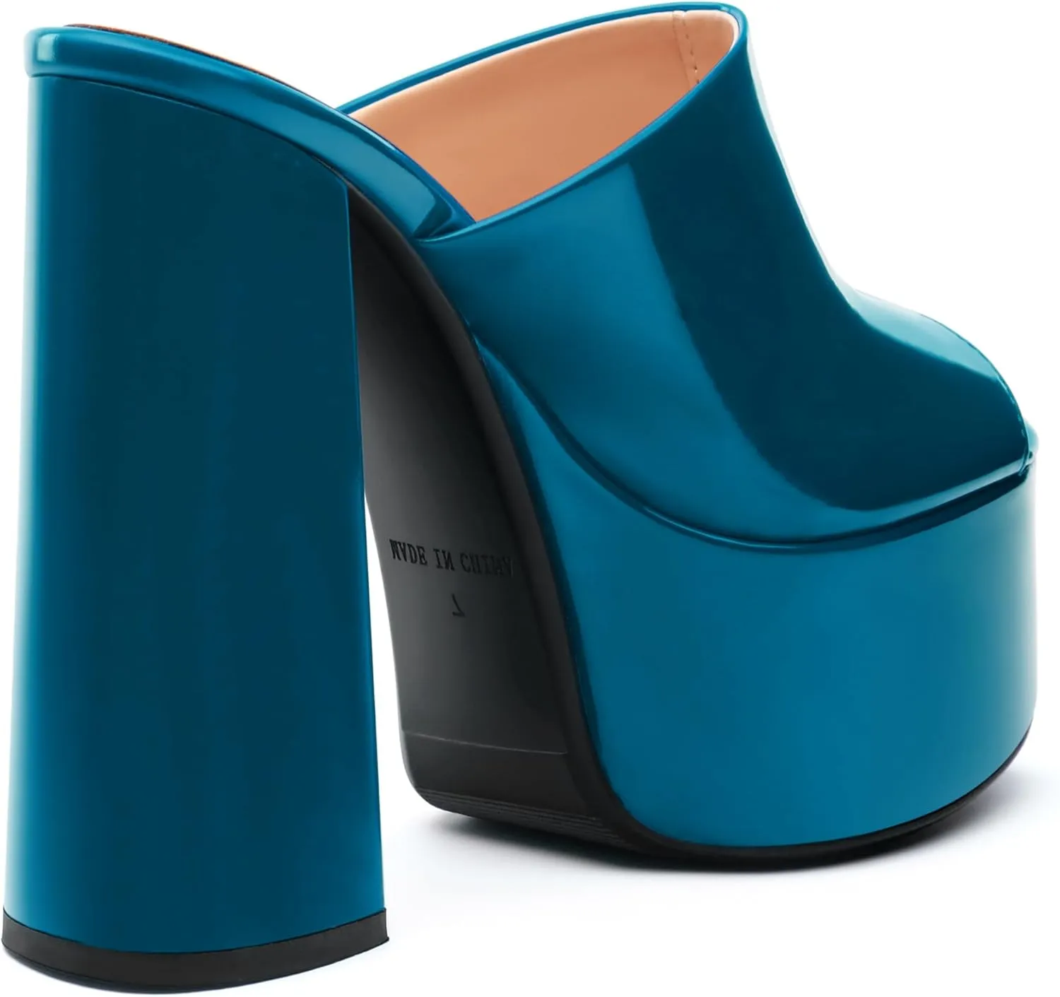 Platform Chunky Heels Sandals for Women Slip on Open Peep Toe Slide on Block High Heels Sexy Club Party Candies Shoes 6 Inch