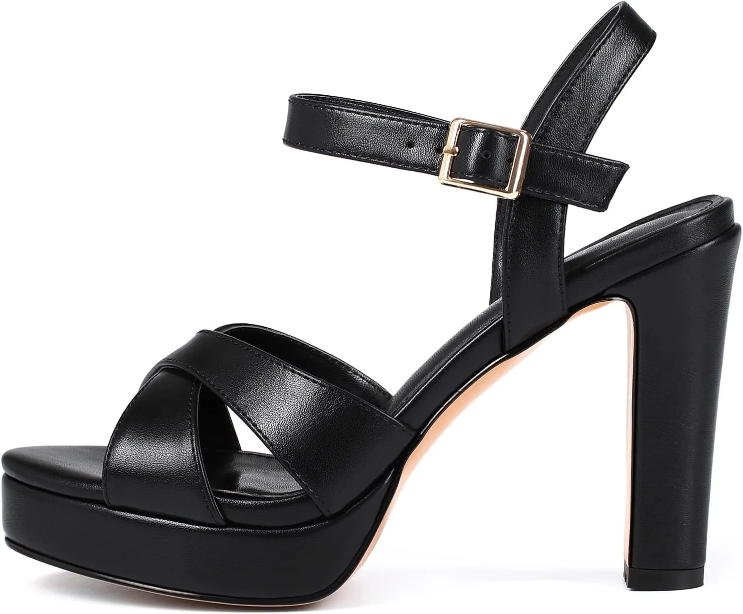 Platform High Heels for Women Strappy Chunky Heels Sandals for Women Open Toe Block Heeled Sandals with Ankle Strap Summer Dress Shoes