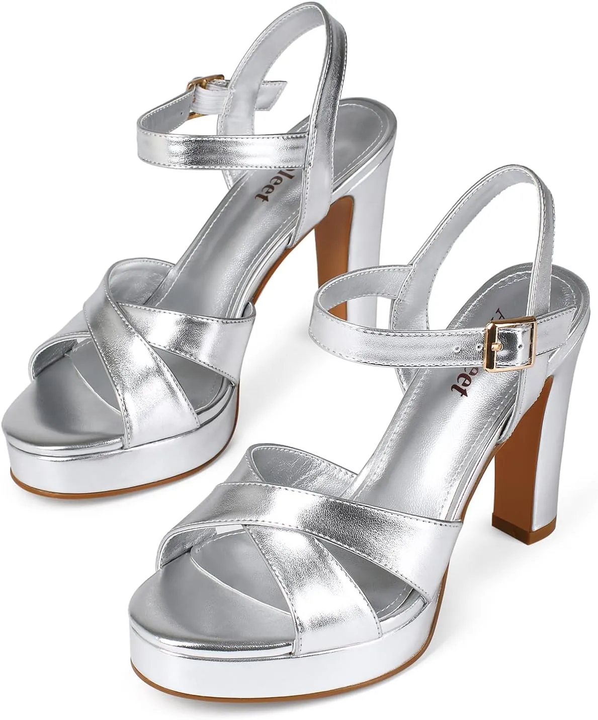 Platform High Heels for Women Strappy Chunky Heels Sandals for Women Open Toe Block Heeled Sandals with Ankle Strap Summer Dress Shoes