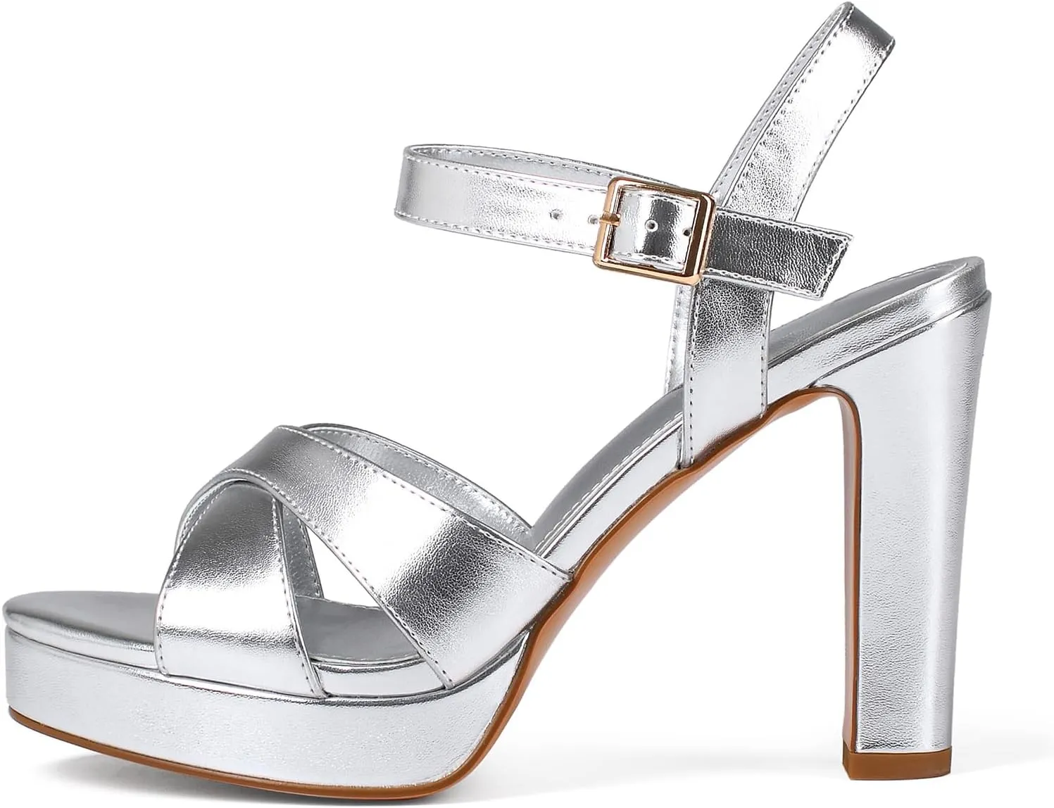 Platform High Heels for Women Strappy Chunky Heels Sandals for Women Open Toe Block Heeled Sandals with Ankle Strap Summer Dress Shoes