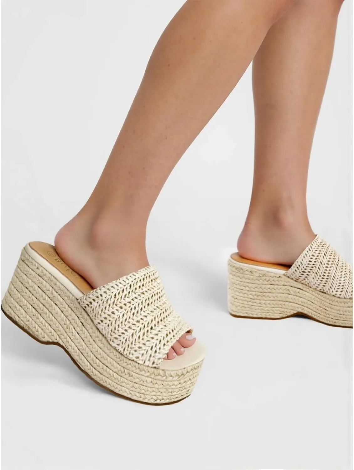 Platform Sandals Espadrilles for Women Wedge Sandals Open Toe Fashion Beach Sandals Spring Summer Shoes for Vacation