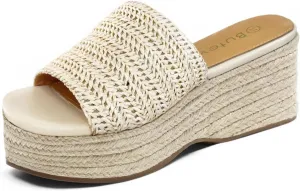Platform Sandals Espadrilles for Women Wedge Sandals Open Toe Fashion Beach Sandals Spring Summer Shoes for Vacation