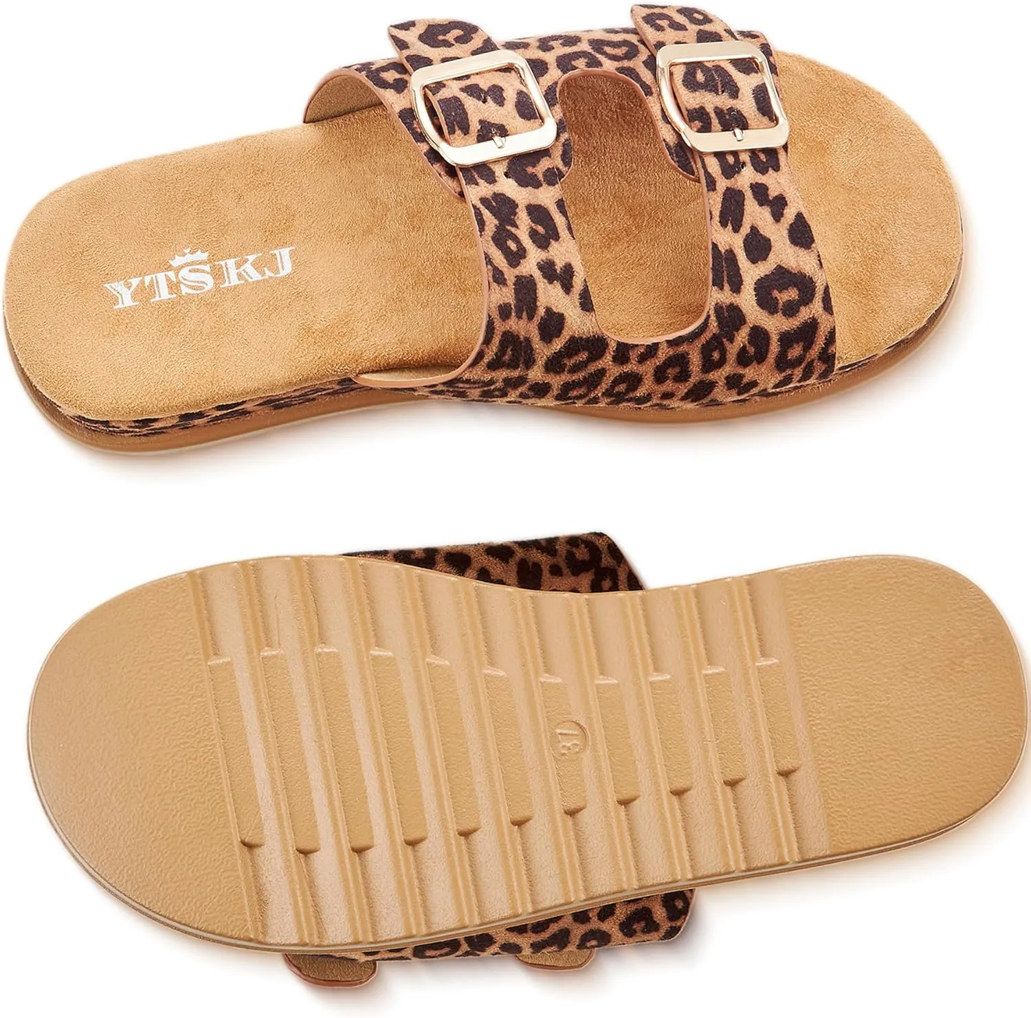 Platform Sandals Women Footwear Open Toe Slide Leather Beach Summer Wedges with Memory Foam Insole Non-Slip Lightweight Wedge Sandals for Women