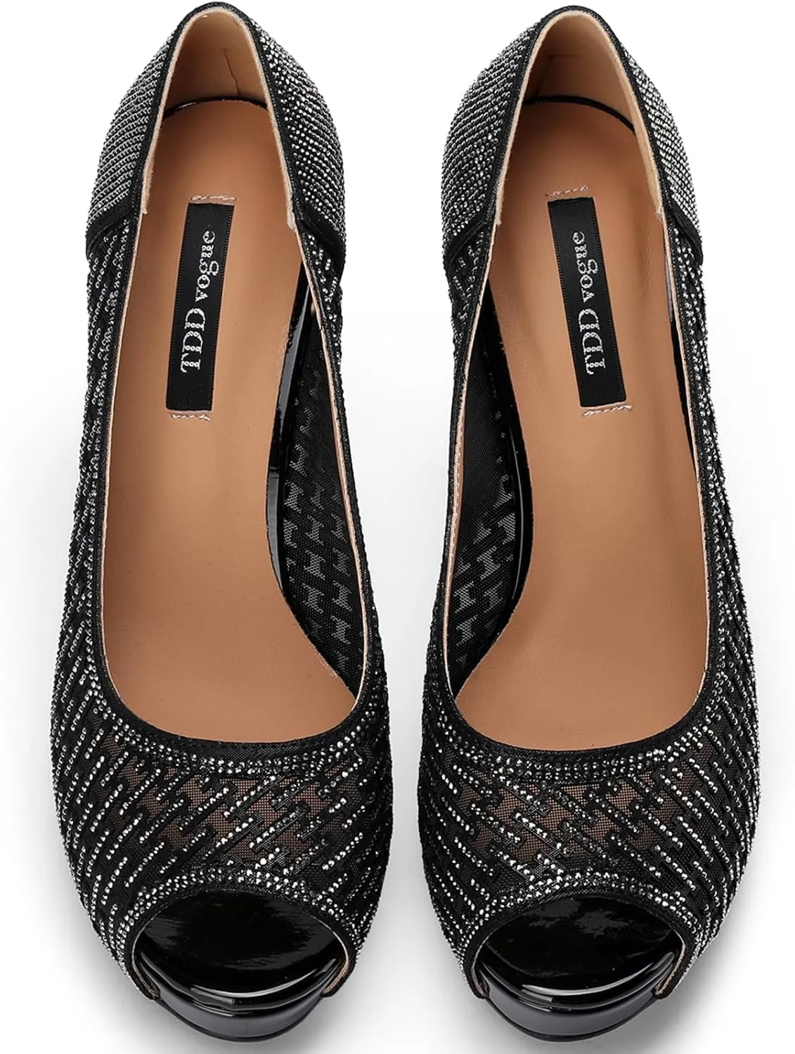 Platform Sandals Women Peep Toe Mesh Shoes Dressy Wide Comfortable Summer Chunky High Heels Rhinestone Crystal Ladies Fashion Elegantes Slip On Wedge Stylish Thick 5 Inch Pumps