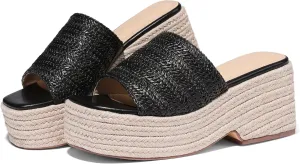 Platform Slip on Espadrille Sandals for Women Wedges Slides Bohemia Sandals Flatform Open Toe Beach Sandals