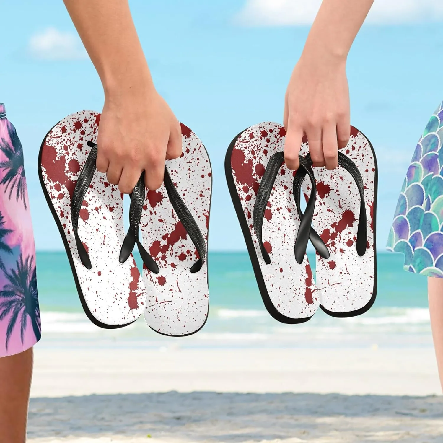 Poeticcity Flip Sandal Men Women Flip Flops for Hotel Spa Home Slippers Bedroom Travel S-XXL
