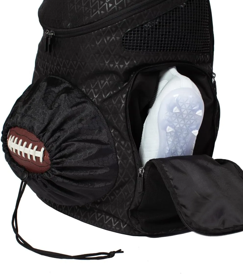 Point 3 Road Trip 2.0 Backpack Basketball Backpack with Drawstrong Closure | Ventilated Mesh Shoe Pocket Compartment