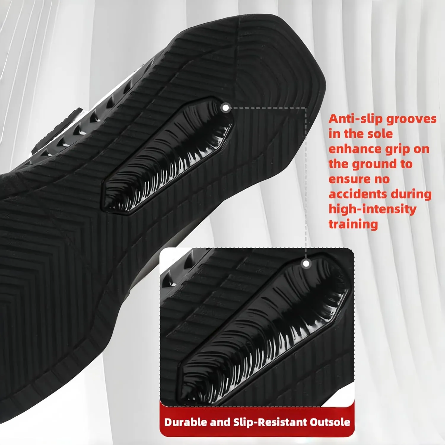Powerlifting Shoes for Heavy Weightlifting Gym for Crossfit Lifting Training Footwear Weight Lifting for Men Squat Shoes Powerlifting with Rubber Non-Slip Sole