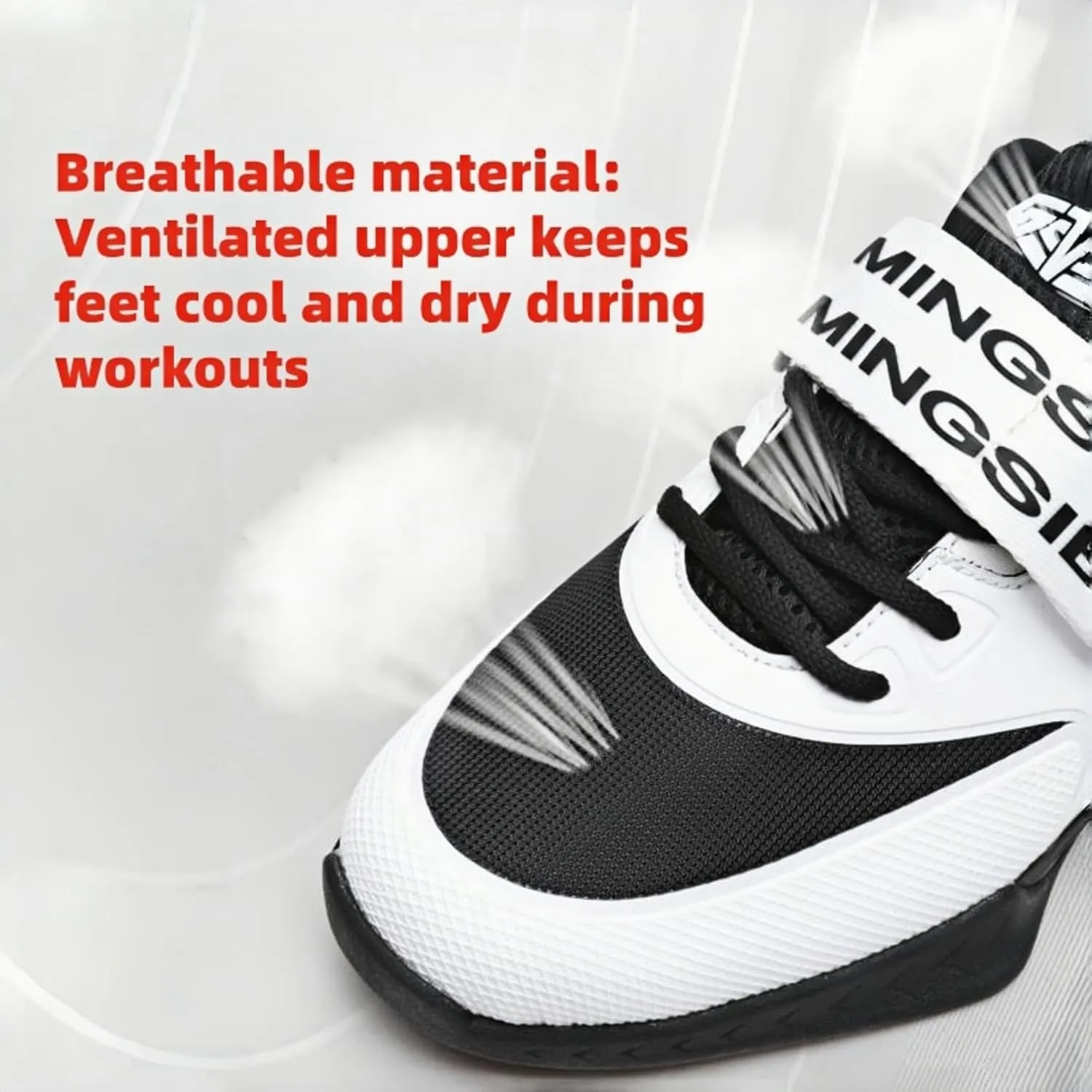 Powerlifting Shoes for Heavy Weightlifting Gym for Crossfit Lifting Training Footwear Weight Lifting for Men Squat Shoes Powerlifting with Rubber Non-Slip Sole