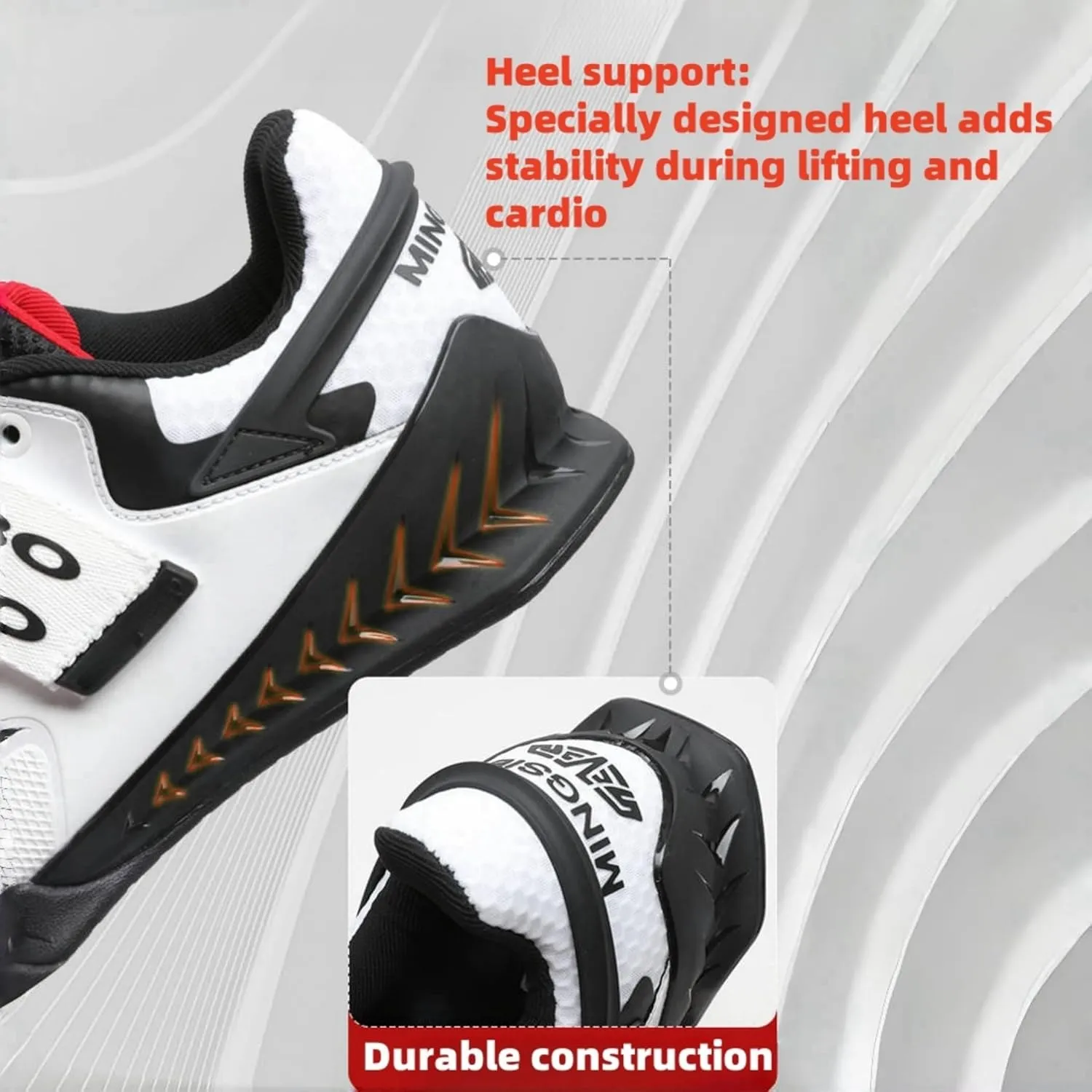 Powerlifting Shoes for Heavy Weightlifting Gym for Crossfit Lifting Training Footwear Weight Lifting for Men Squat Shoes Powerlifting with Rubber Non-Slip Sole