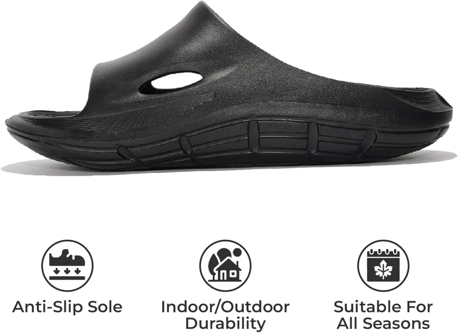 Project Cloud Mens Sandals - Lightweight and Flexible EVA Recovery Slides for Men with Ultra Bouncy Latex Insole - Comfortable Water Resistant Slippers for Men Footwear (Dean)