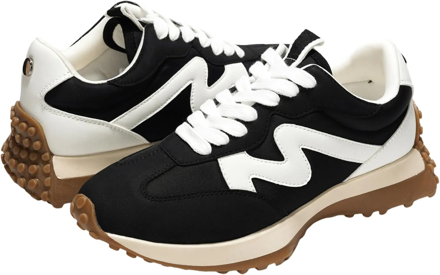 Project Cloud Trendy Sneakers for Women - Memory Foam and Non-Slip Comfortable Casual Ladies Shoes for Womens Fashion Sneakers - Lightweight Lace-up Shoes (Lecco)