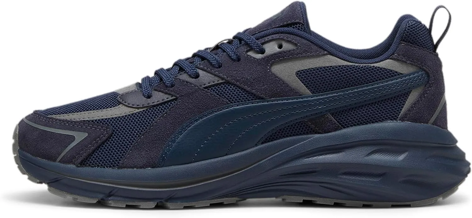 PUMA Men's Hypnotic Leather Shoes, Black-Strong Gray, 10.5