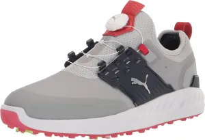 PUMA Men's Ignite Articulate Disc Golf Shoe, High Rise Silver-Navy Blazer, 7.5