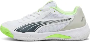PUMA Men's Nova Court Pickleball Shoes, White-Black-Active Red, 9.5