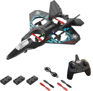 RC Jet Fighter Airplane, Quadcopter, Mini Drone - 2.4GHz Remote Control Jet Plane, Stunt with 360 Flip, Easy to Fly RC Plane for Boys, Girls & Adults