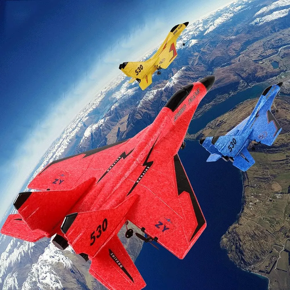 RC Plane,2.4G Remote Control Fighter Glider,Equipped with Smart Gyroscope and Colorful Night Light Toy Airplane,EPP RC Aircraft Anti-Collision and Anti-Fall Drone Toy,Gift for Kids