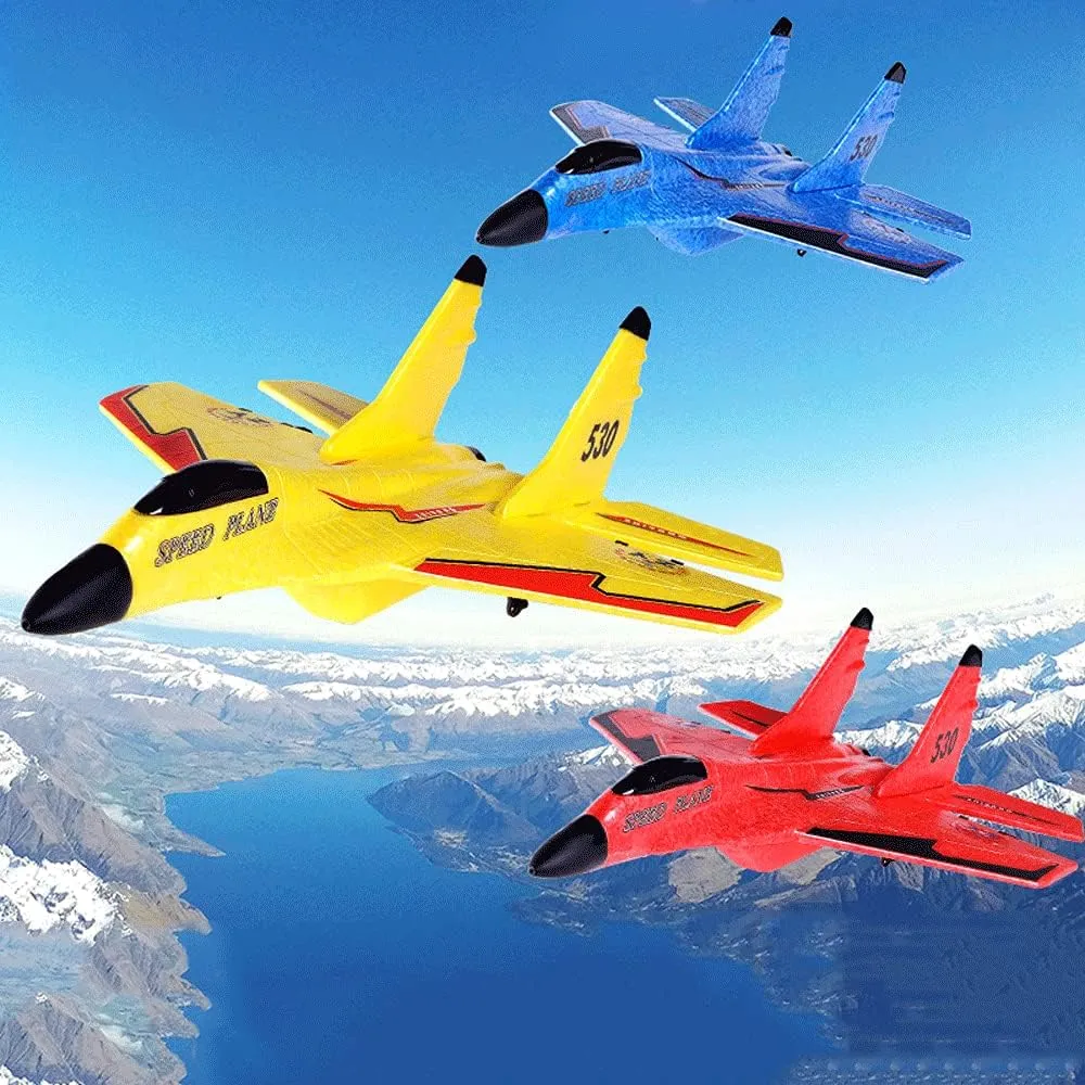 RC Plane,2.4G Remote Control Fighter Glider,Equipped with Smart Gyroscope and Colorful Night Light Toy Airplane,EPP RC Aircraft Anti-Collision and Anti-Fall Drone Toy,Gift for Kids