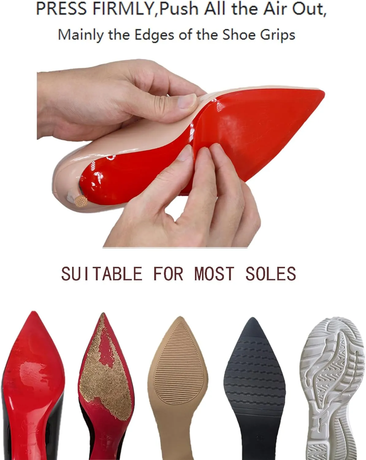 Red Bottom Shoe Protector Compatible with Christian Louboutin Shoes,Self-Adhesive Sole Guard to Protect & Restore Shoe Bottoms,Anti-Slip Replacement for High Heels (6"x4.5",Mirror Face 6Pcs)