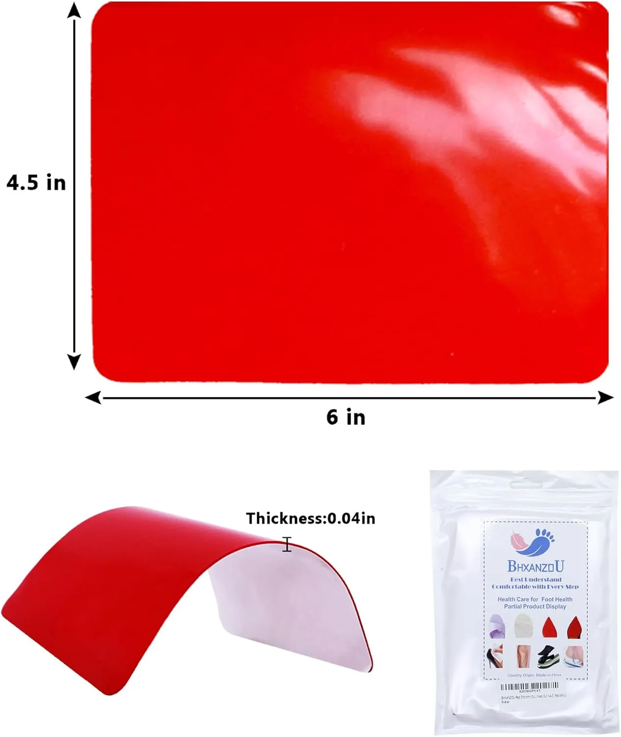 Red Bottom Shoe Protector Compatible with Christian Louboutin Shoes,Self-Adhesive Sole Guard to Protect & Restore Shoe Bottoms,Anti-Slip Replacement for High Heels (6"x4.5",Mirror Face 6Pcs)