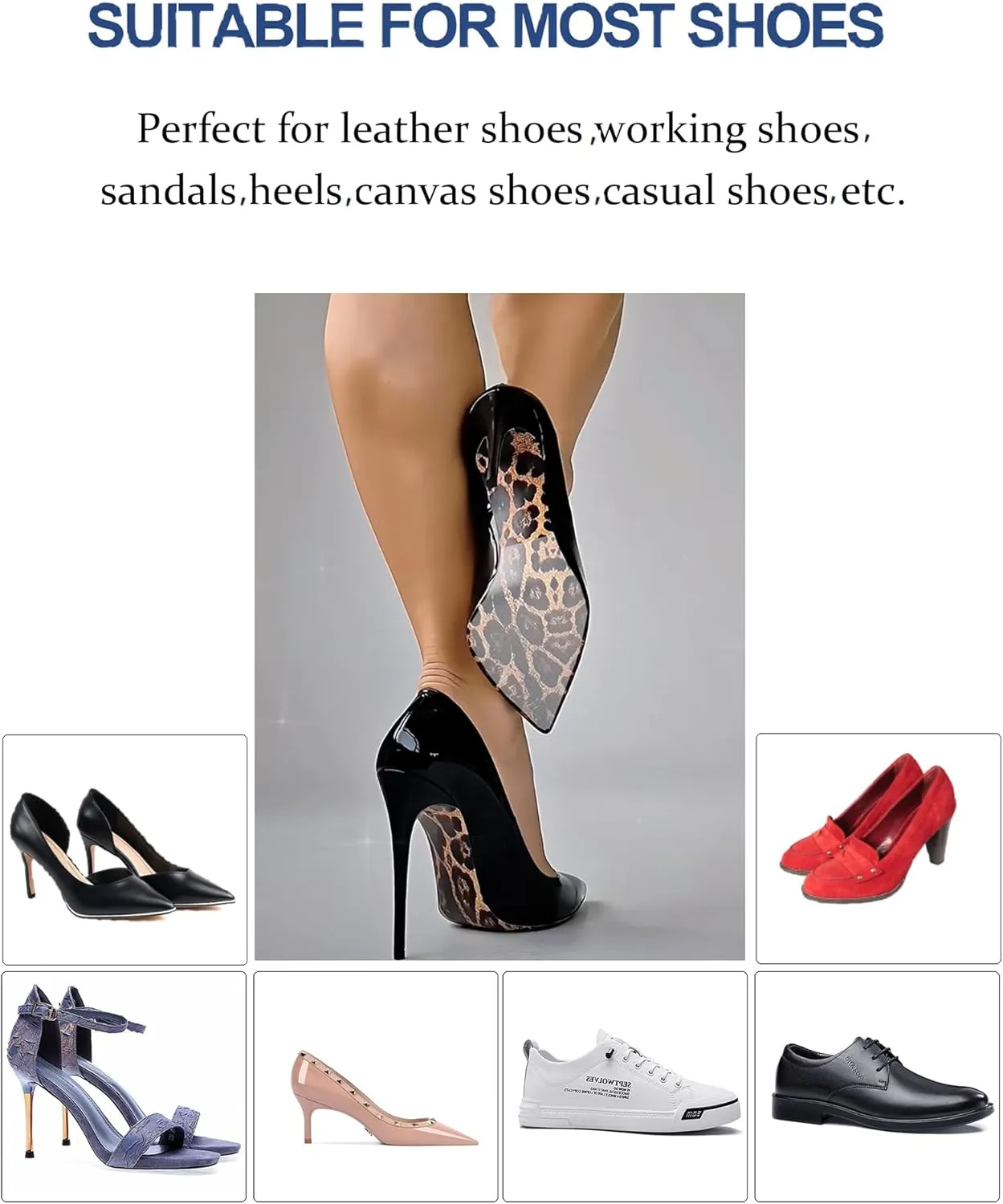 Red Bottom Shoe Protector Compatible with Christian Louboutin Shoes,Self-Adhesive Sole Guard to Protect & Restore Shoe Bottoms,Anti-Slip,Restores & Protects Soles(6"x4" Clear 3Pairs)