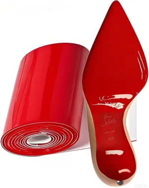 Red Bottom Shoe Sole Protector,Sole Guard - Non-Slip Shoe Pads | Perfect Match for Christian Louboutin Heels | Smooth Surface Traction | Scratch Prevention(4.5 in*40 in Mirror Red)